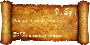 Varga Szerénusz névjegykártya
